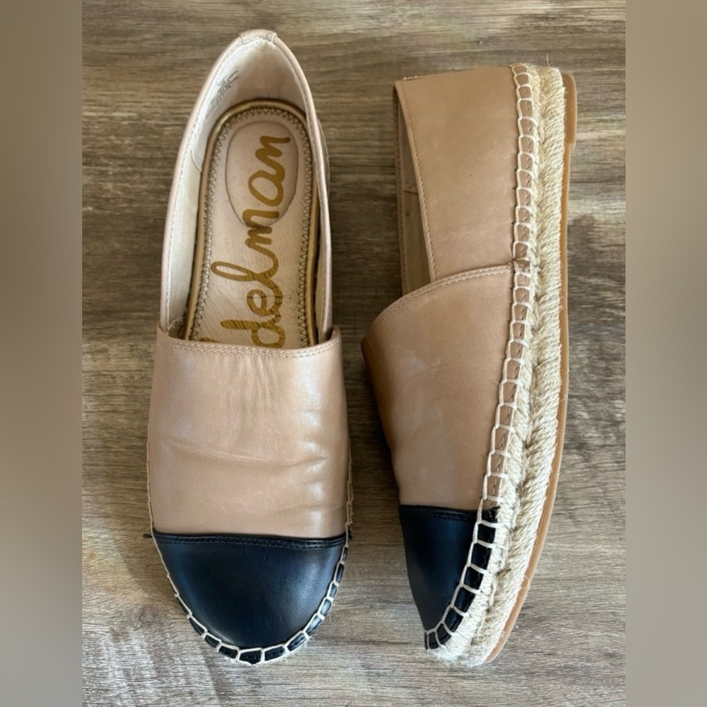 Sam Edelman Tan and Black Espadrilles